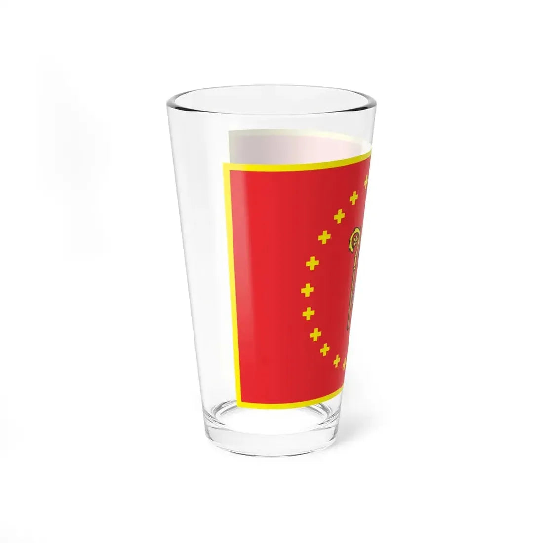 POL Krzywin flag (Poland) Pint Glass 16oz - Go Mug Yourself