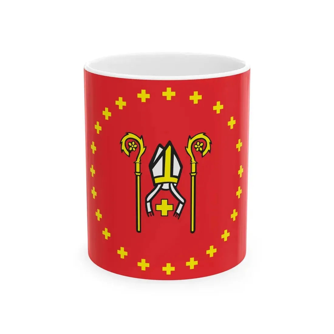 POL Krzywin flag (Poland) White Coffee Mug 11oz - Go Mug Yourself