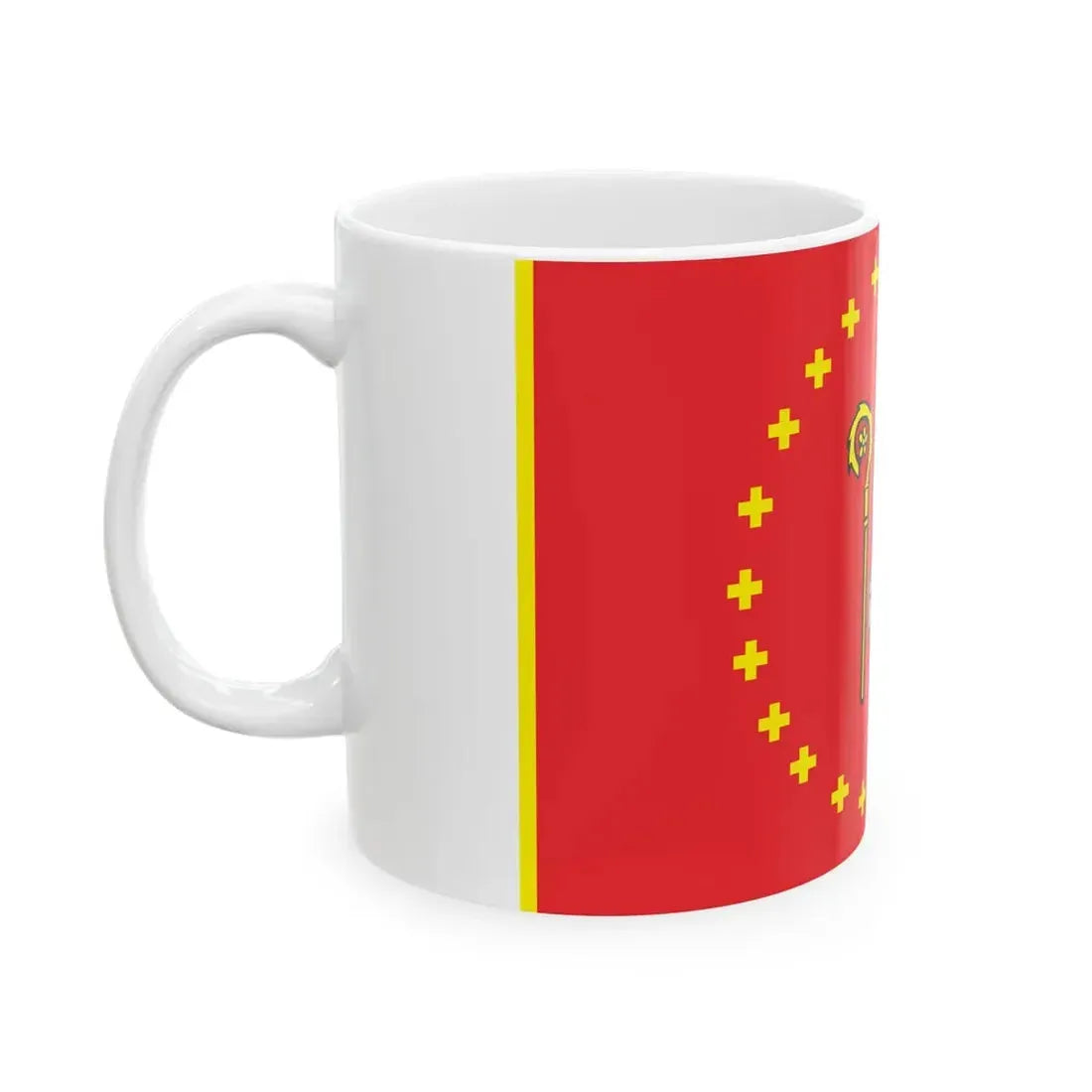 POL Krzywin flag (Poland) White Coffee Mug - Go Mug Yourself