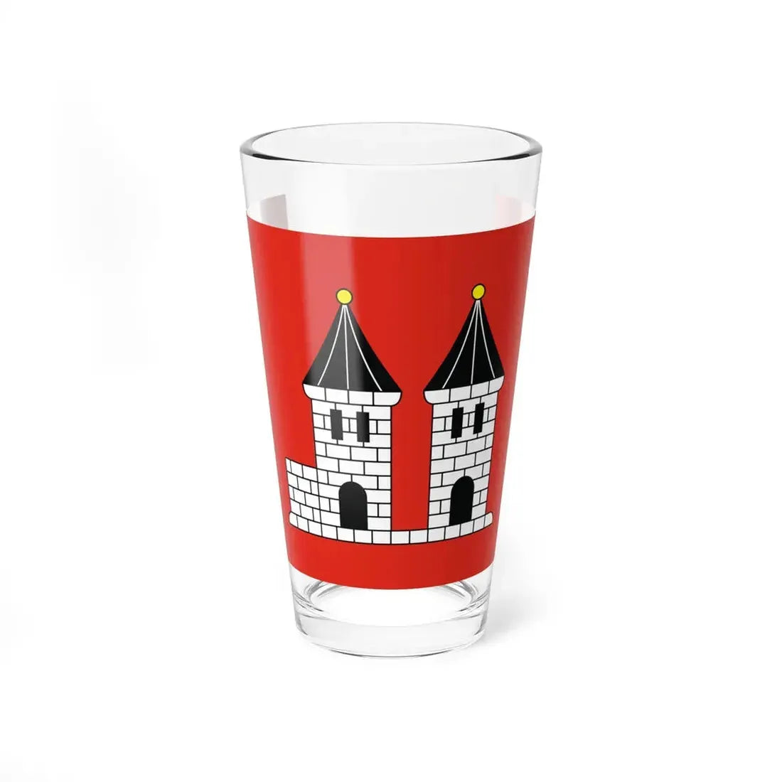 POL Ksiaz Wielkopolski flag (Poland) Pint Glass 16oz 16oz - Go Mug Yourself