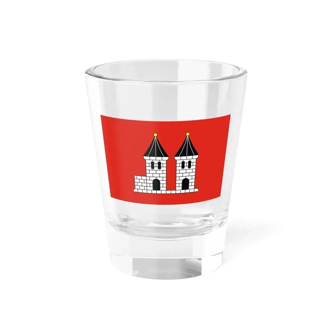 POL Ksiaz Wielkopolski flag (Poland) Shot Glass 1.5oz 1.5oz - Go Mug Yourself