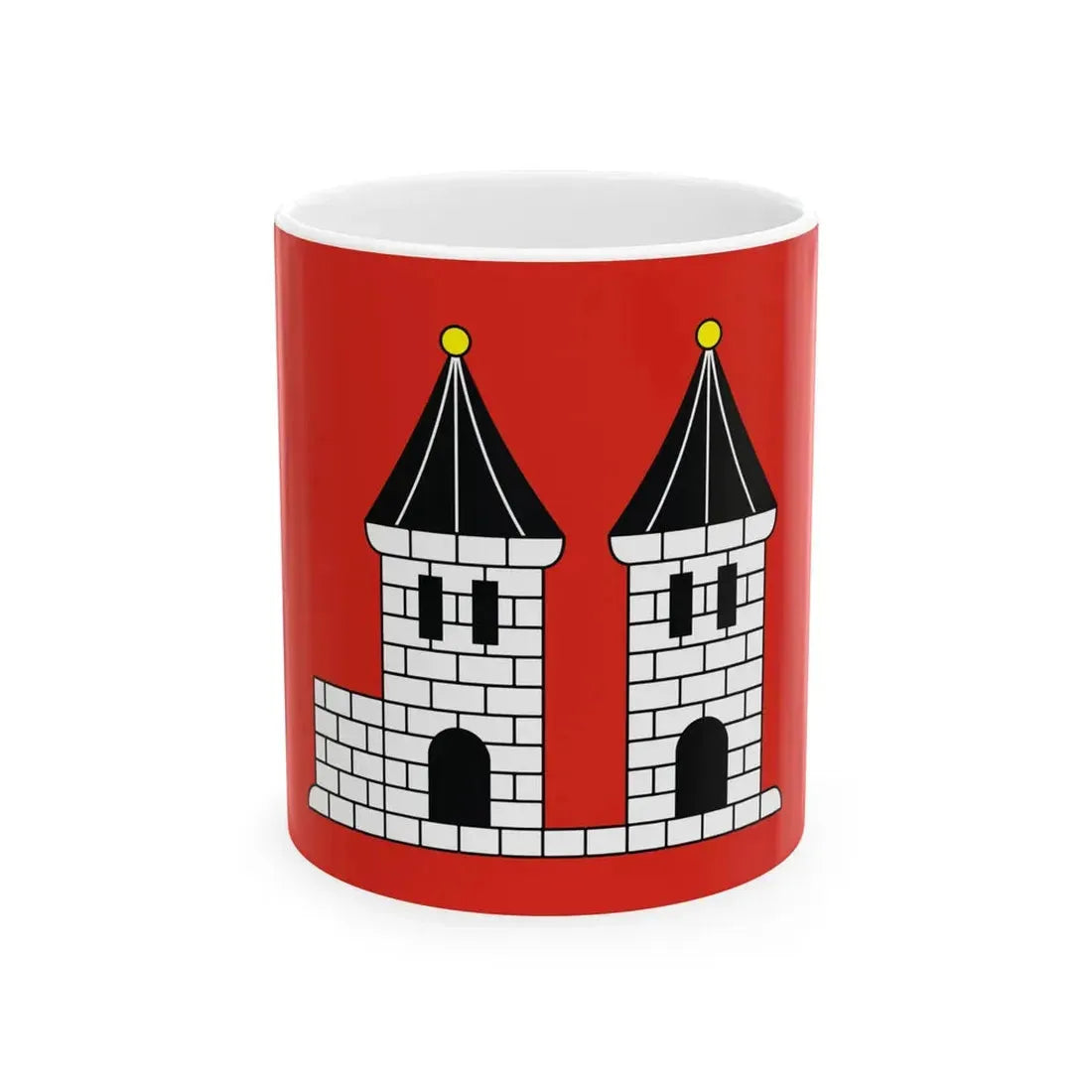 POL Ksiaz Wielkopolski flag (Poland) White Coffee Mug 11oz - Go Mug Yourself