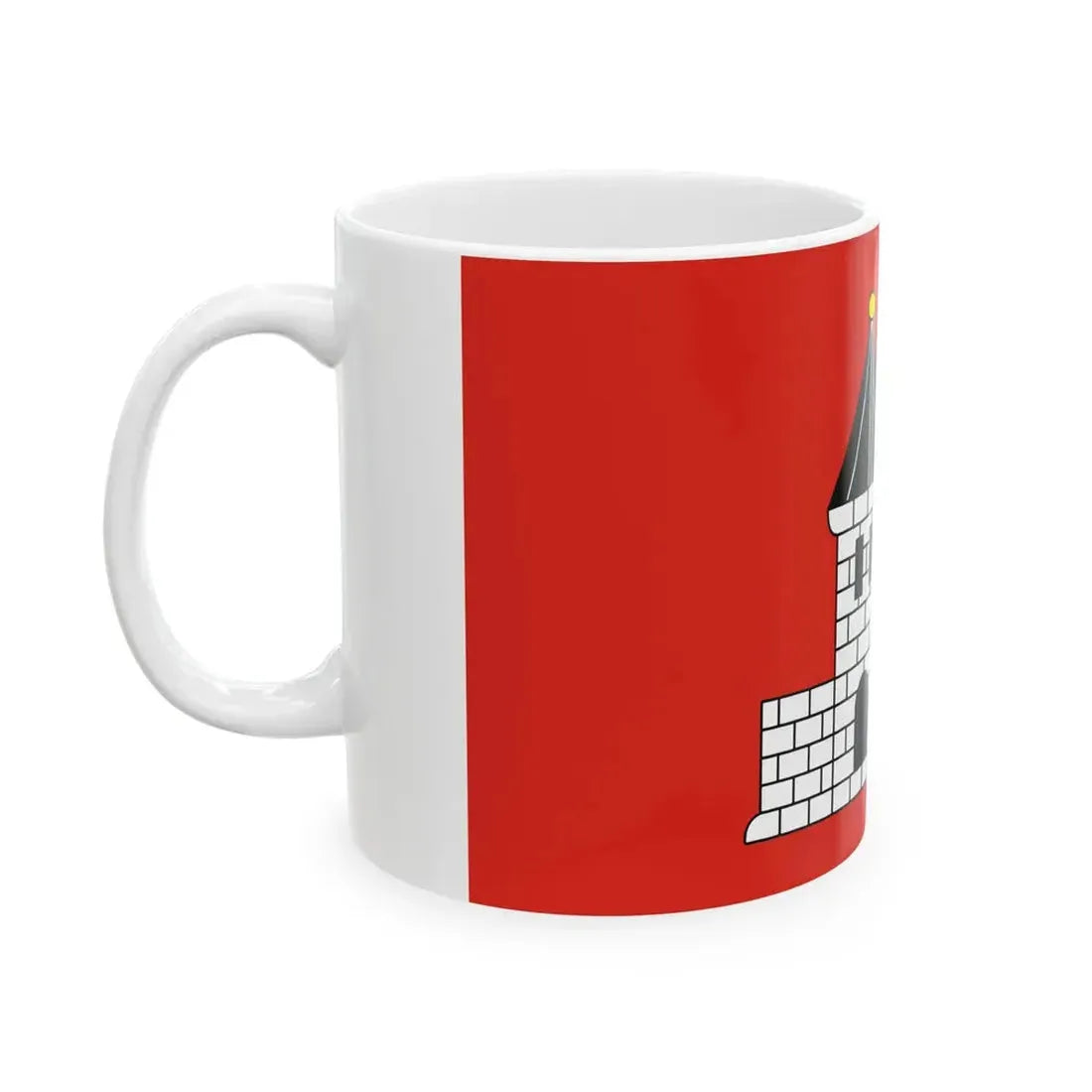 POL Ksiaz Wielkopolski flag (Poland) White Coffee Mug - Go Mug Yourself