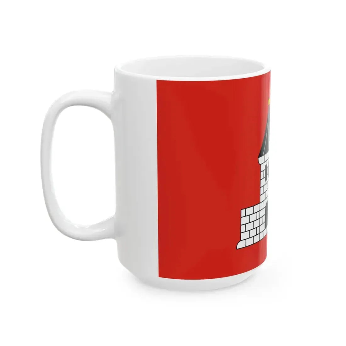 POL Ksiaz Wielkopolski flag (Poland) White Coffee Mug - Go Mug Yourself