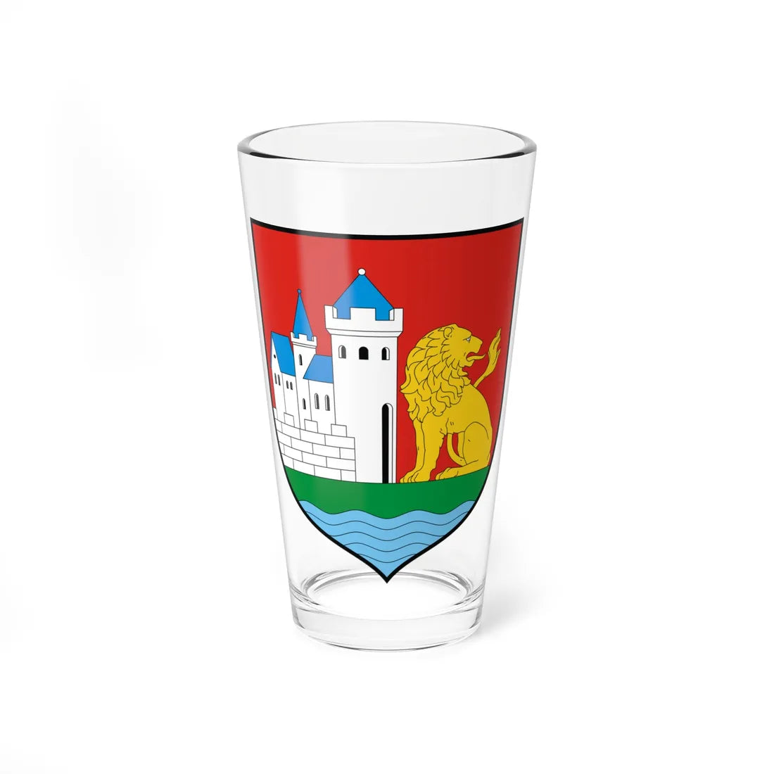 POL Lębork COA (Poland) (Coat of Arms) Pint Glass 16oz 16oz - Go Mug Yourself