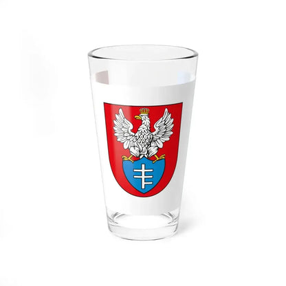 POL Legionowo flag (Poland) Pint Glass 16oz 16oz - Go Mug Yourself