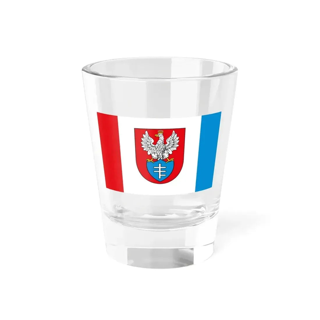 POL Legionowo flag (Poland) Shot Glass 1.5oz 1.5oz - Go Mug Yourself