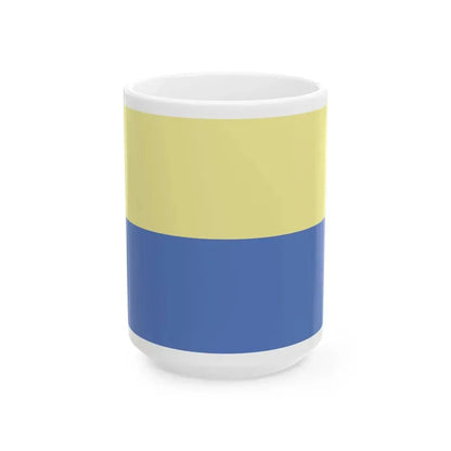 POL Lesnica flag (Poland) White Coffee Mug 15oz - Go Mug Yourself