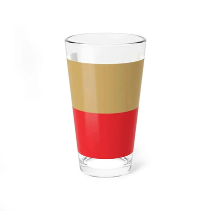 POL Leszno flag (Poland) Pint Glass 16oz 16oz - Go Mug Yourself