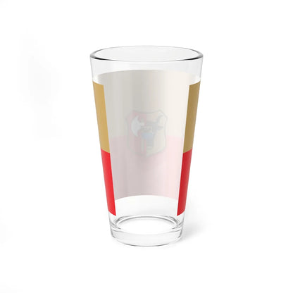 POL Leszno flag with arms (Poland) Pint Glass 16oz - Go Mug Yourself