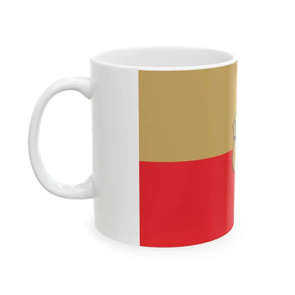 POL Leszno flag with arms (Poland) White Coffee Mug - Go Mug Yourself