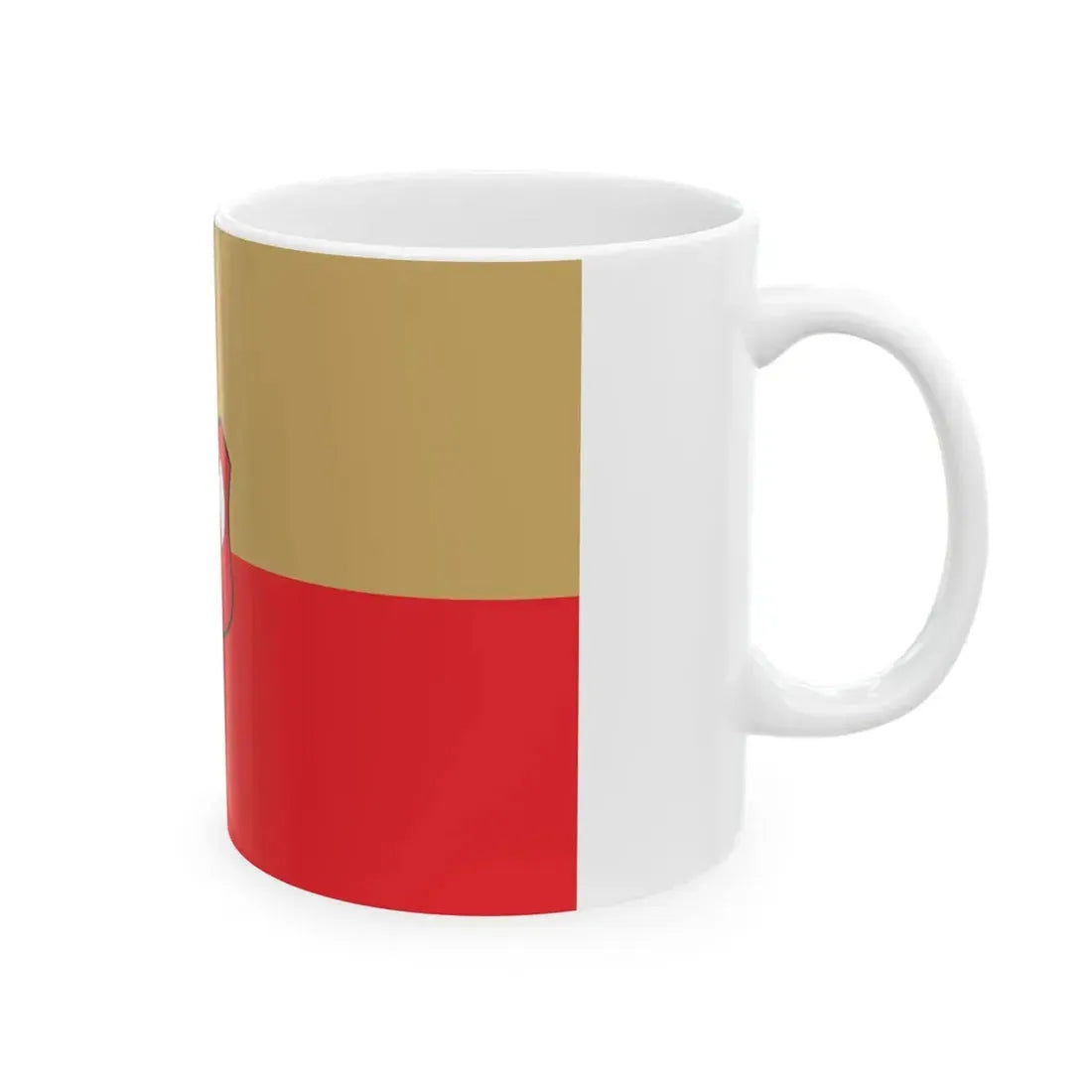 POL Leszno flag with arms (Poland) White Coffee Mug - Go Mug Yourself