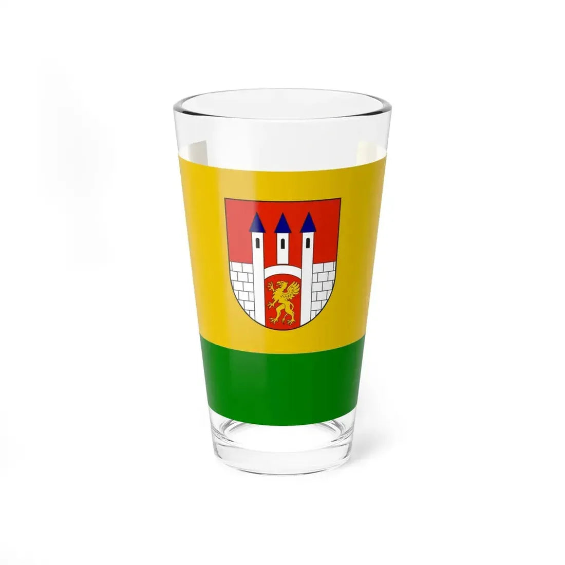 POL Lubien Kujawski flag (Poland) Pint Glass 16oz 16oz - Go Mug Yourself