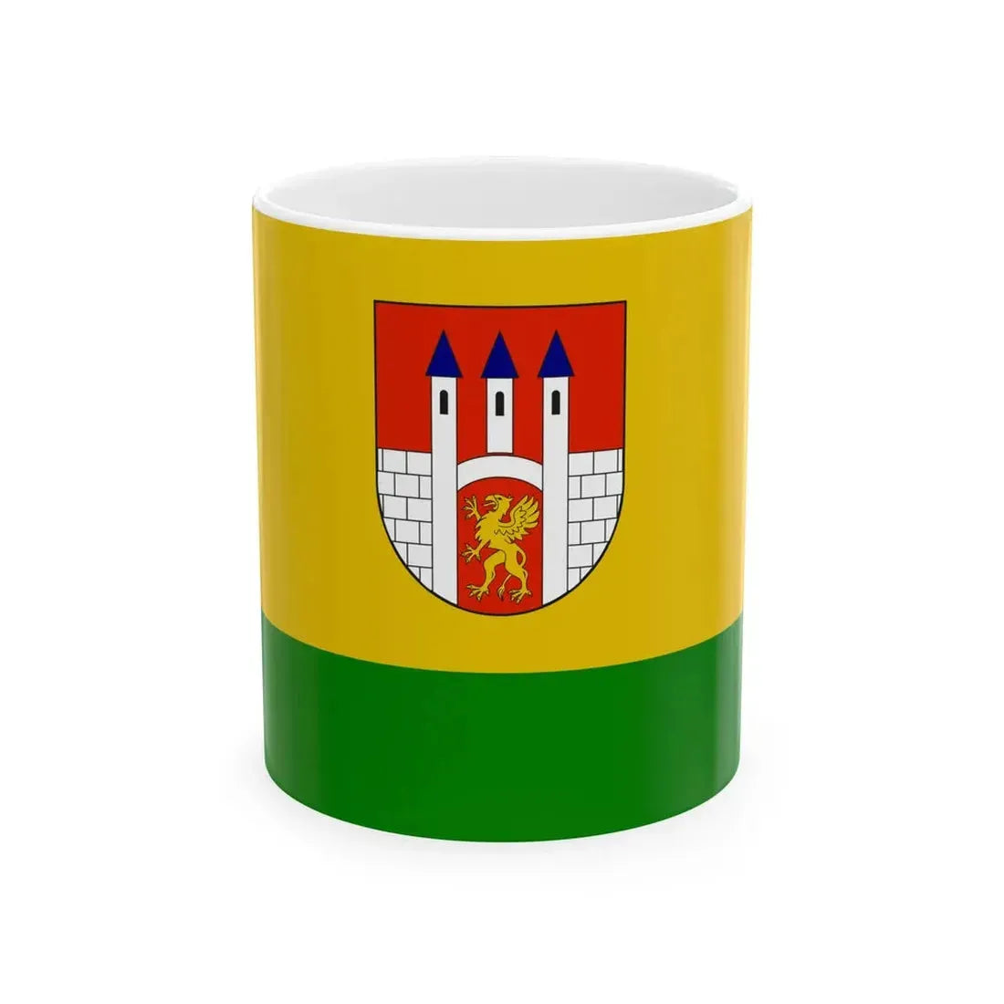 POL Lubien Kujawski flag (Poland) White Coffee Mug 11oz - Go Mug Yourself