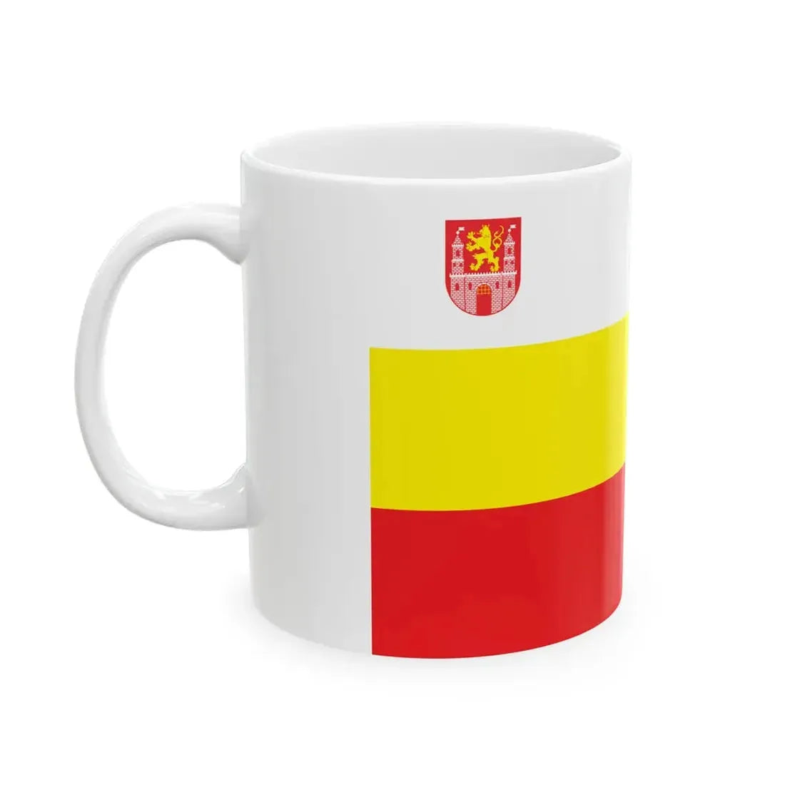 POL Lubsko flag (Poland) White Coffee Mug - Go Mug Yourself