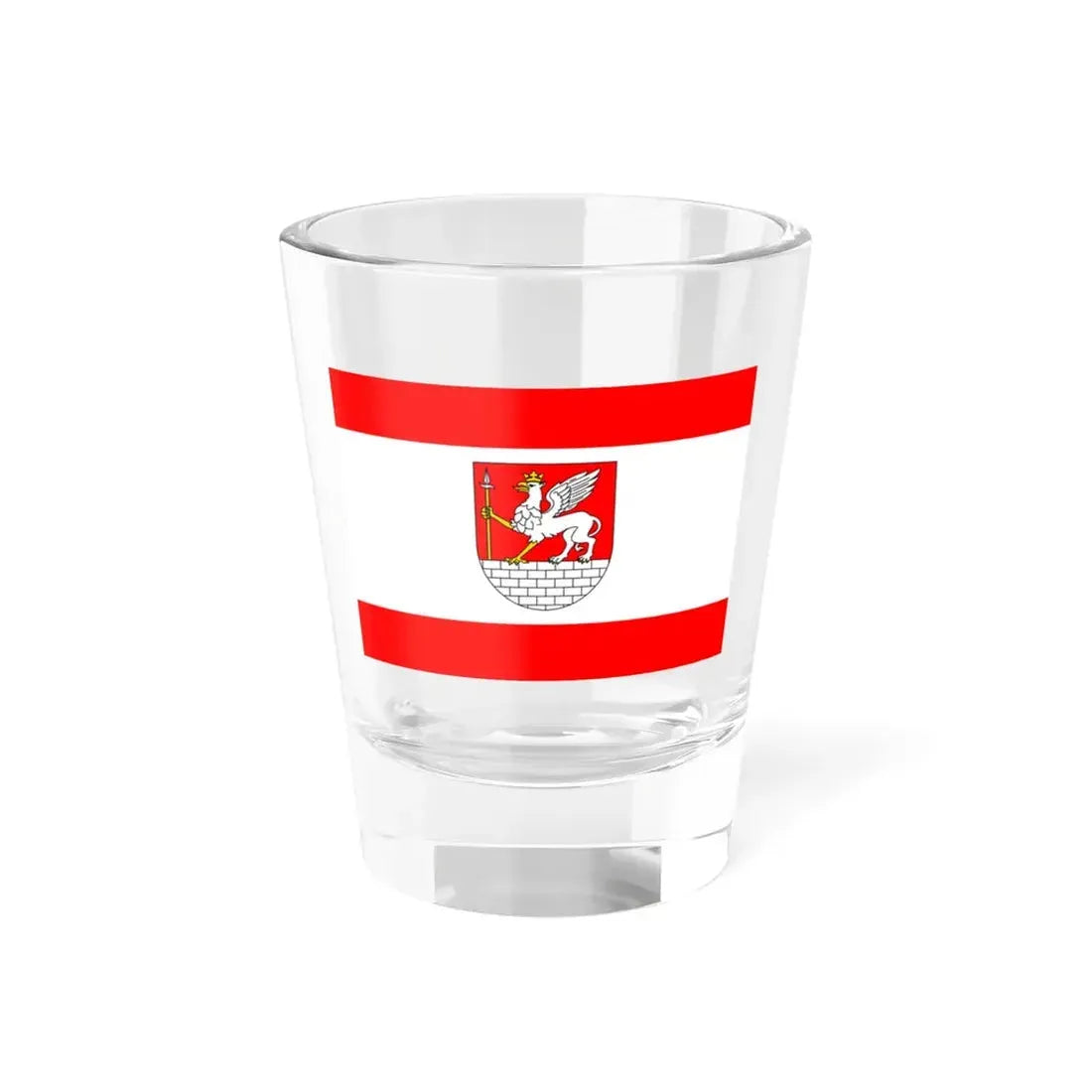 POL Lubycza Krolewska flag (Poland) Shot Glass 1.5oz 1.5oz - Go Mug Yourself