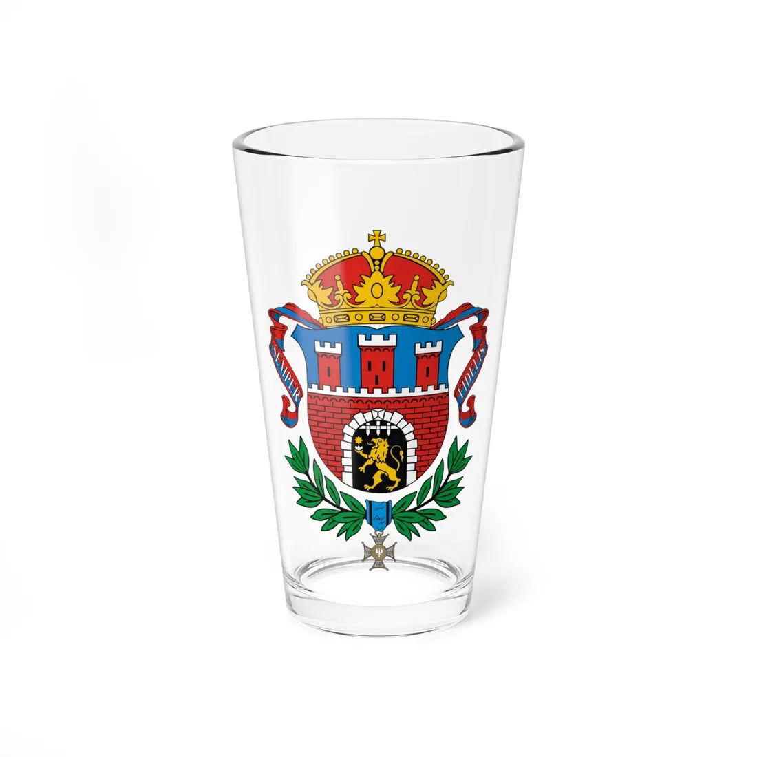 POL Lwów COA (Ukraine) (Coat of Arms) Pint Glass 16oz 16oz - Go Mug Yourself
