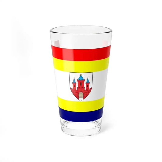 POL Malbork flag (Poland) Pint Glass 16oz 16oz - Go Mug Yourself