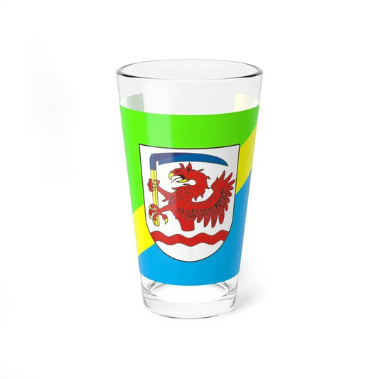 POL Miastko flag (Poland) Pint Glass 16oz 16oz - Go Mug Yourself