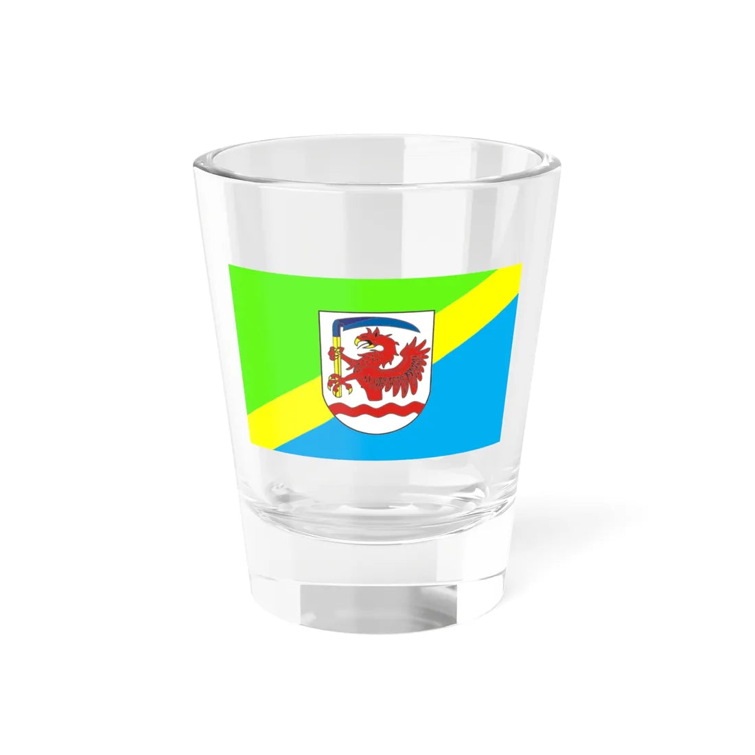 POL Miastko flag (Poland) Shot Glass 1.5oz 1.5oz - Go Mug Yourself