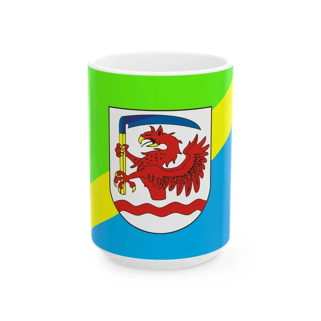 POL Miastko flag (Poland) White Coffee Mug 15oz - Go Mug Yourself