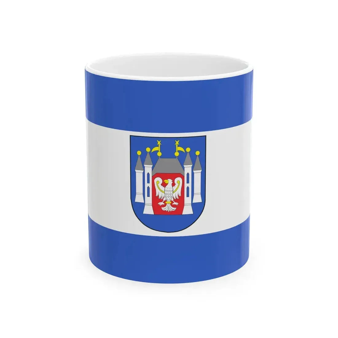 POL Miedzyrzecz flag (Poland) White Coffee Mug 11oz - Go Mug Yourself