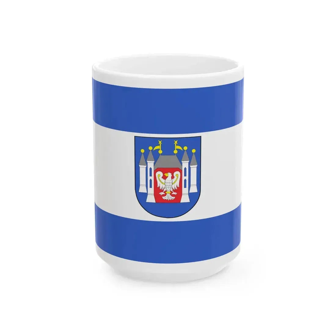 POL Miedzyrzecz flag (Poland) White Coffee Mug 15oz - Go Mug Yourself
