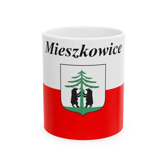 POL Mieszkowice flag (Poland) White Coffee Mug 11oz - Go Mug Yourself