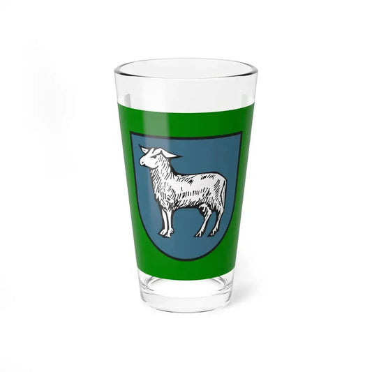 POL Mrocza flag (Poland) Pint Glass 16oz 16oz - Go Mug Yourself