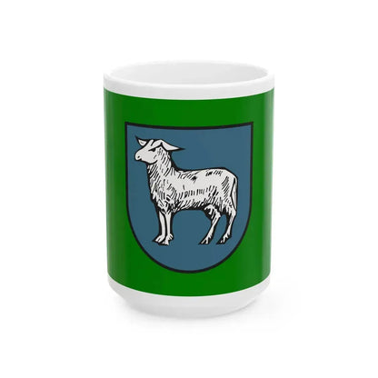 POL Mrocza flag (Poland) White Coffee Mug 15oz - Go Mug Yourself