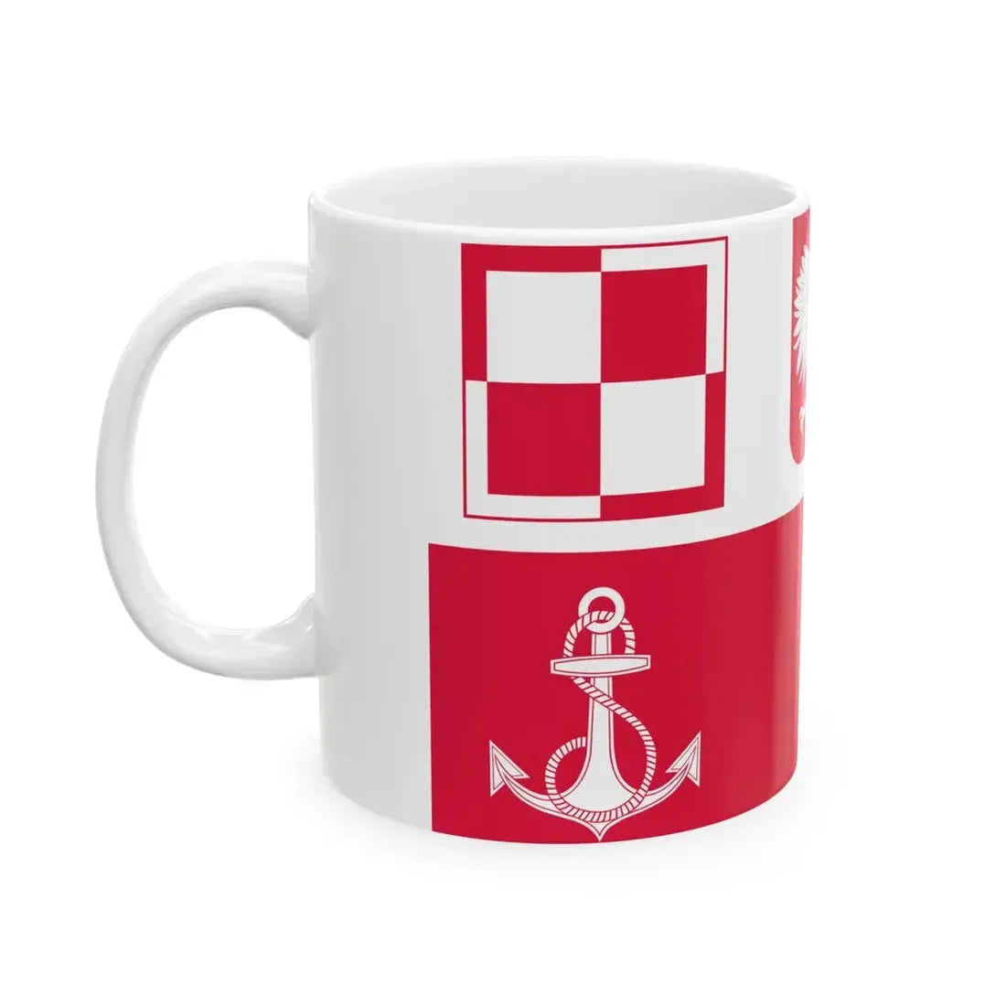 POL navy airfields flag IIIRP (Poland) White Coffee Mug - Go Mug Yourself