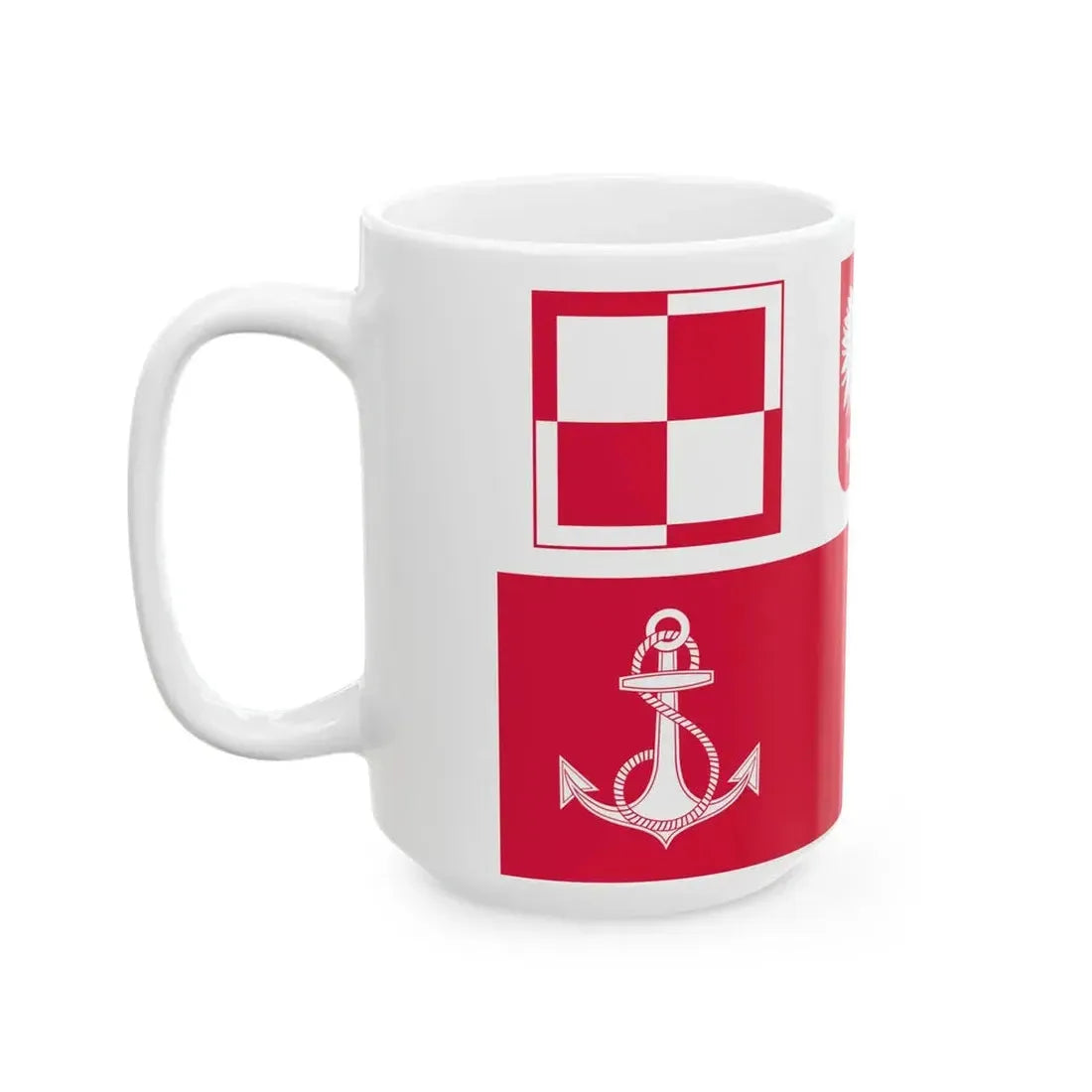 POL navy airfields flag IIIRP (Poland) White Coffee Mug - Go Mug Yourself