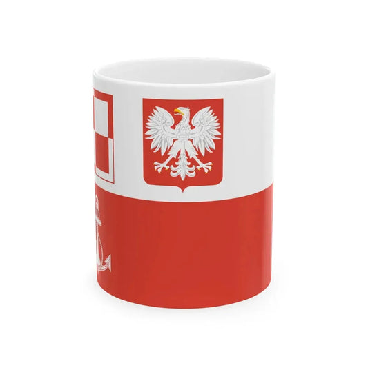 POL navy airfields flag PRL (Poland) White Coffee Mug 11oz - Go Mug Yourself