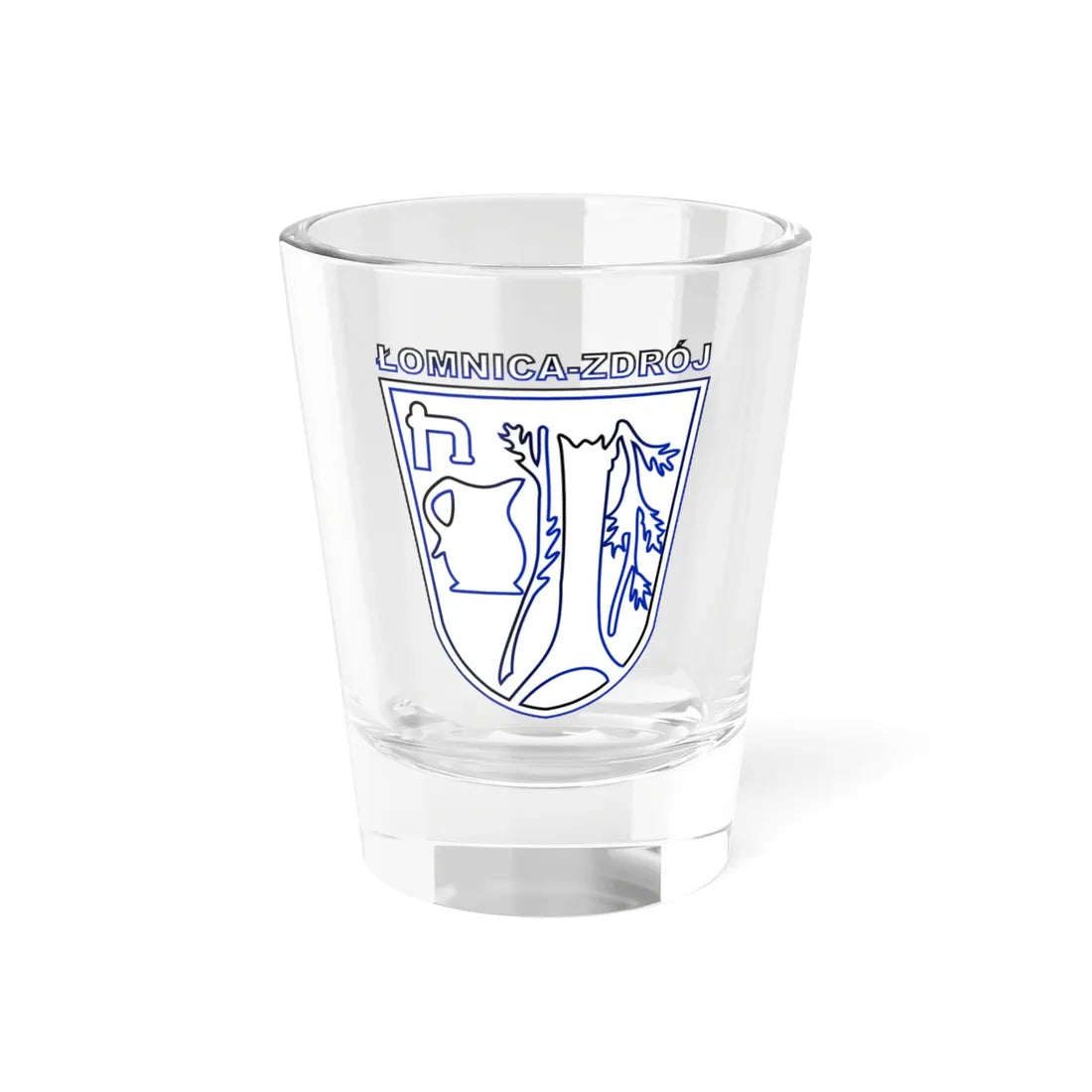 POL Łomnica-Zdroj COA (Poland) (Coat of Arms) Shot Glass 1.5oz 1.5oz - Go Mug Yourself
