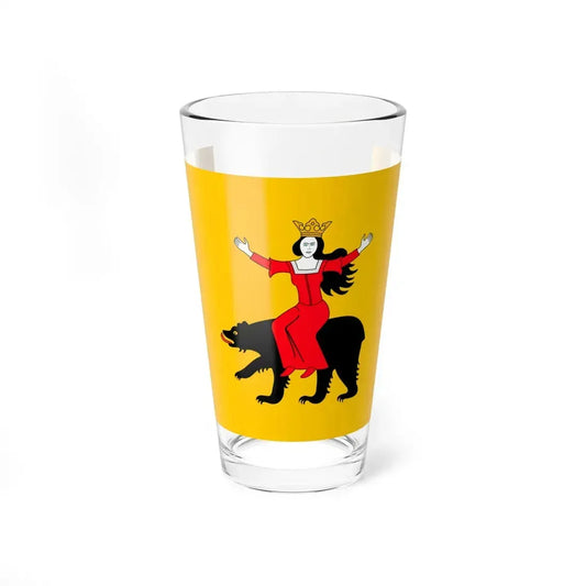 POL Ozarow flag (Poland) Pint Glass 16oz 16oz - Go Mug Yourself