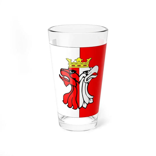 POL powiat aleksandrowski flag (Poland) Pint Glass 16oz 16oz - Go Mug Yourself