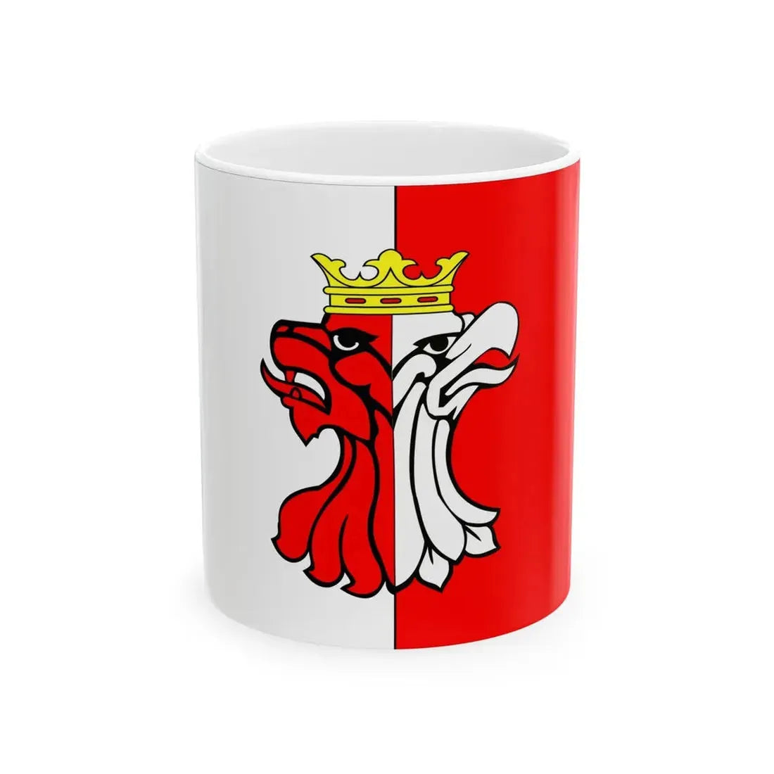 POL powiat aleksandrowski flag (Poland) White Coffee Mug 11oz - Go Mug Yourself