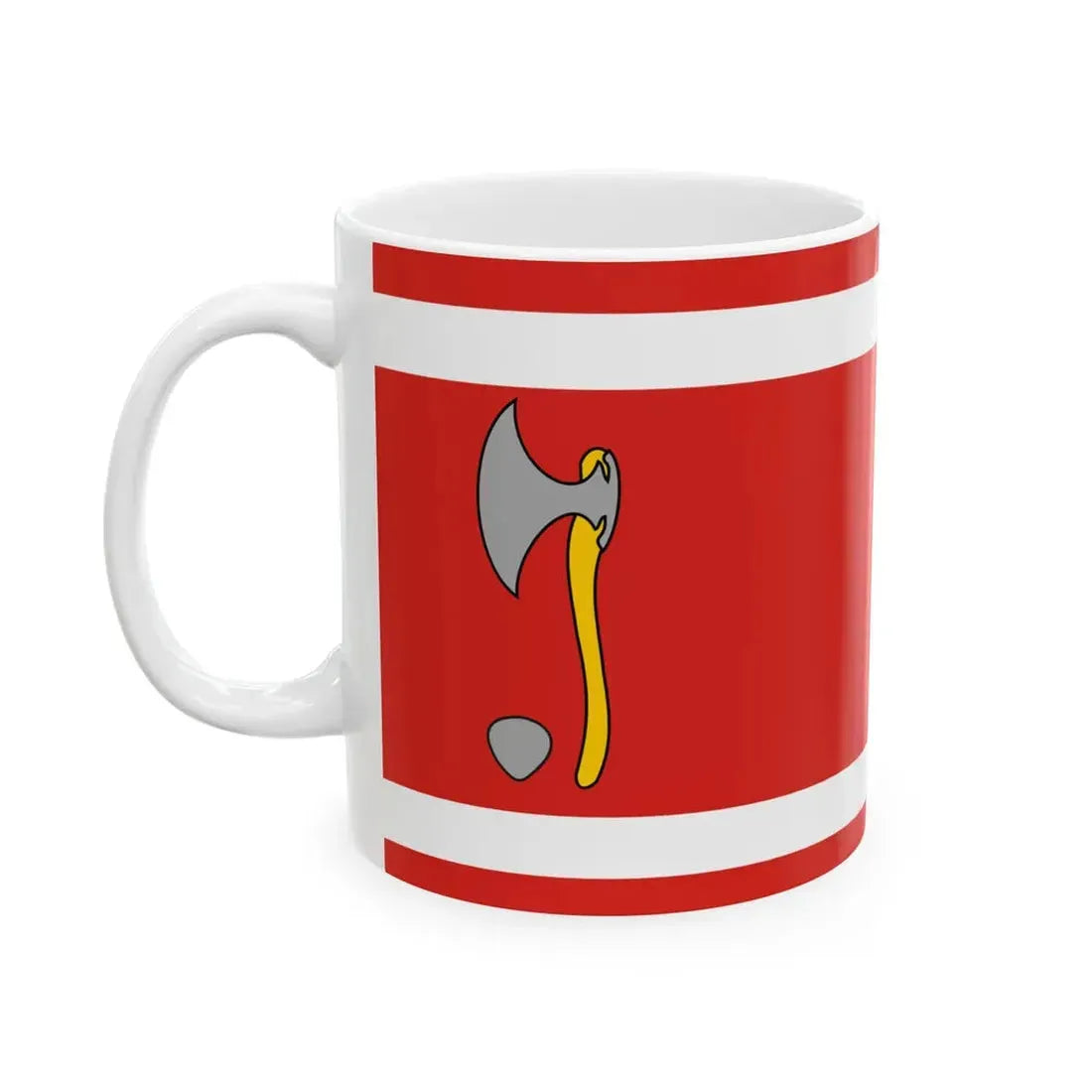 POL powiat bartoszycki flag (Poland) White Coffee Mug - Go Mug Yourself