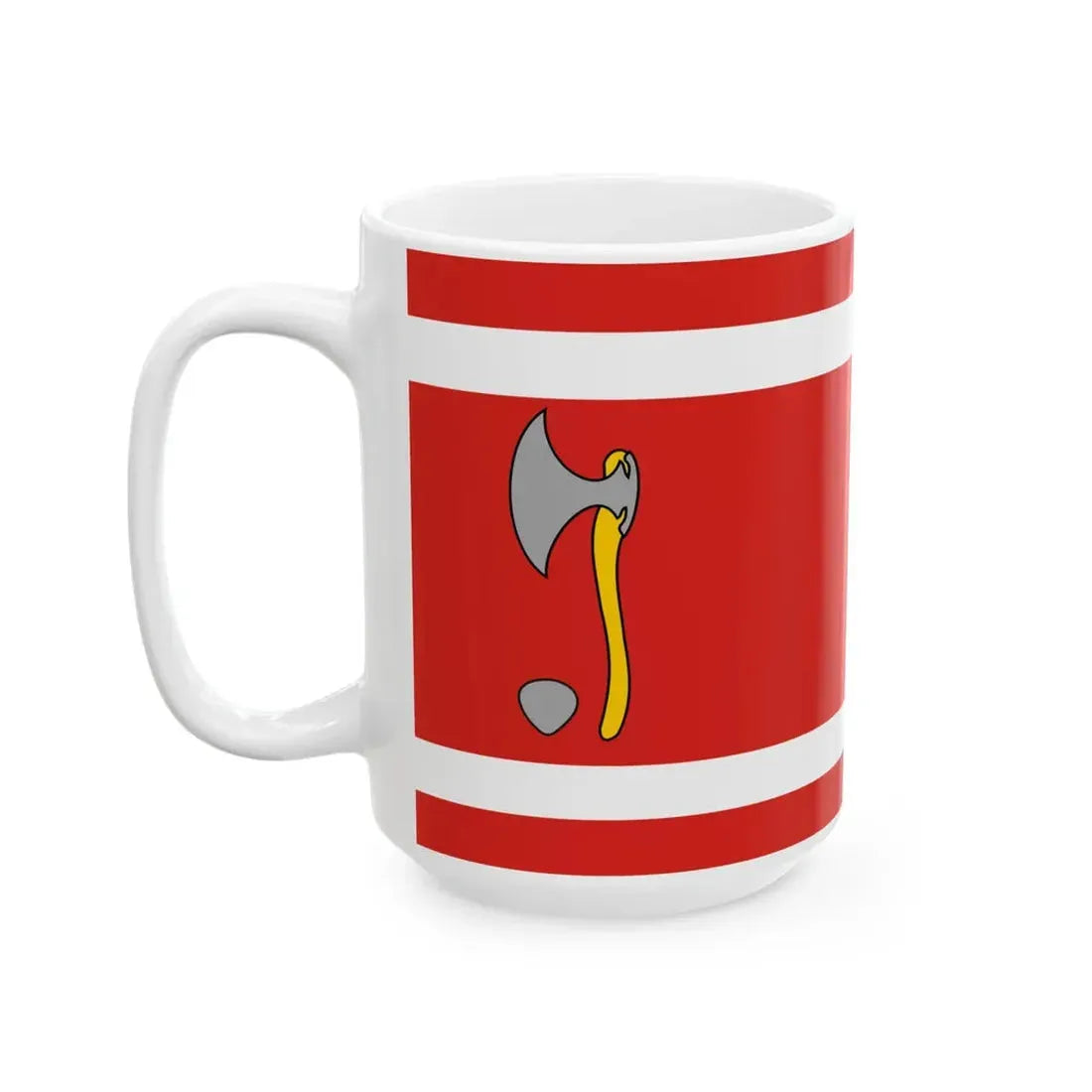 POL powiat bartoszycki flag (Poland) White Coffee Mug - Go Mug Yourself