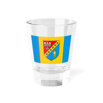 POL powiat białobrzeski flag (Poland) Shot Glass 1.5oz 1.5oz - Go Mug Yourself
