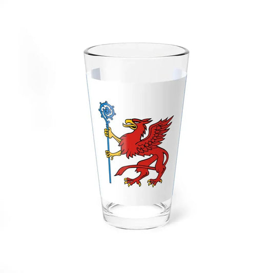 POL powiat białogardzki flag (Poland) Pint Glass 16oz 16oz - Go Mug Yourself