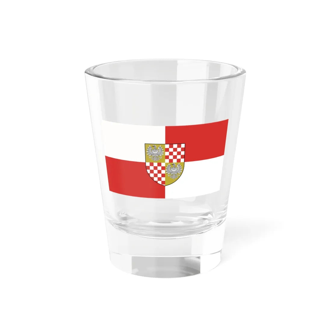 POL powiat brzeski opolski flag (Poland) Shot Glass 1.5oz 1.5oz - Go Mug Yourself
