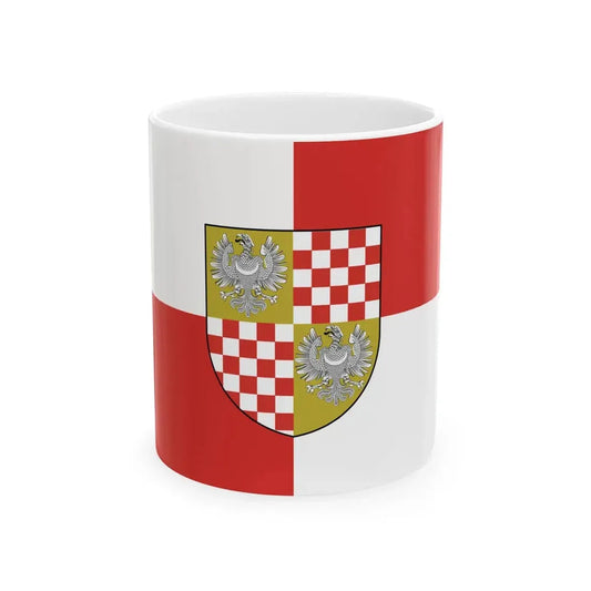 POL powiat brzeski opolski flag (Poland) White Coffee Mug 11oz - Go Mug Yourself