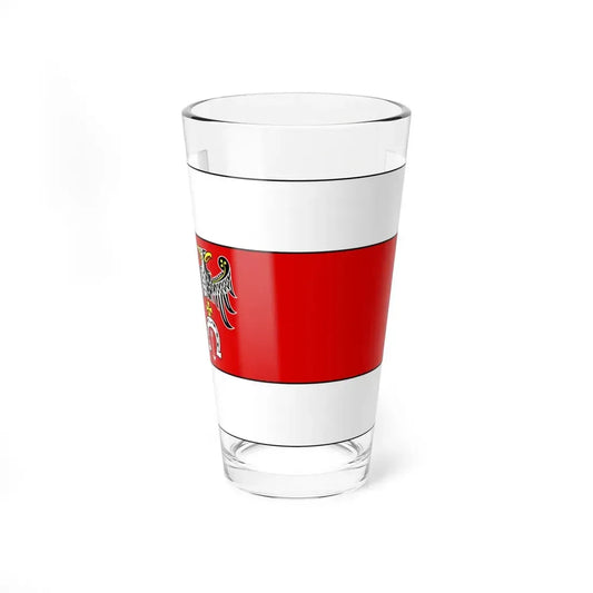 POL powiat brzezinski flag (Poland) Pint Glass 16oz 16oz - Go Mug Yourself