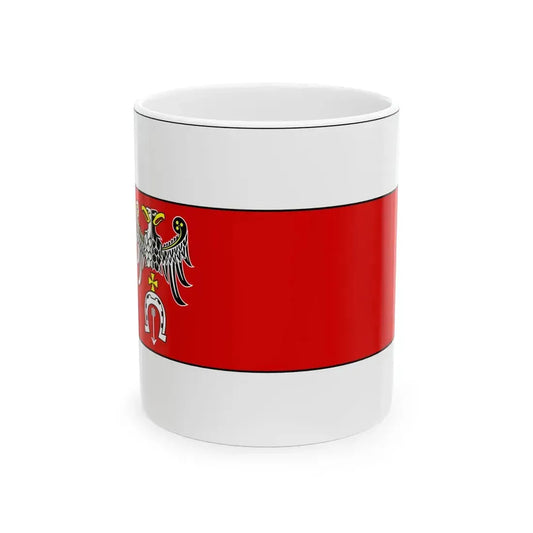 POL powiat brzezinski flag (Poland) White Coffee Mug 11oz - Go Mug Yourself