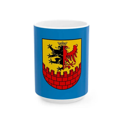 POL powiat bydgoski flag alt (Poland) White Coffee Mug 15oz - Go Mug Yourself