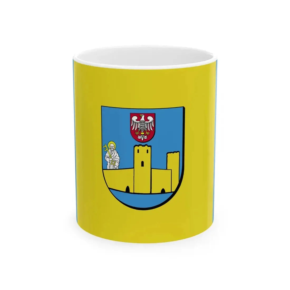 POL powiat ciechanowski flag (Poland) White Coffee Mug 11oz - Go Mug Yourself