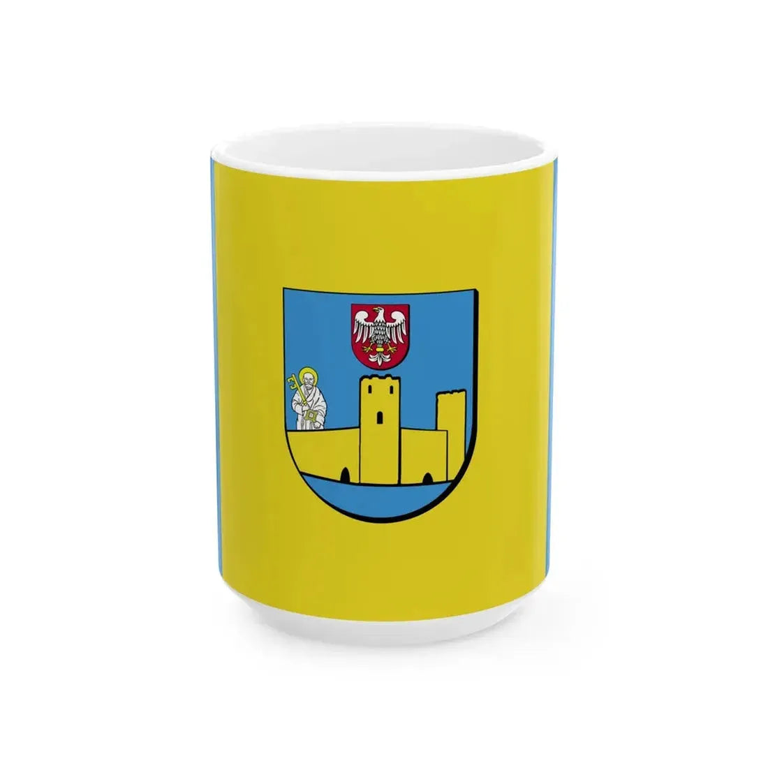 POL powiat ciechanowski flag (Poland) White Coffee Mug 15oz - Go Mug Yourself