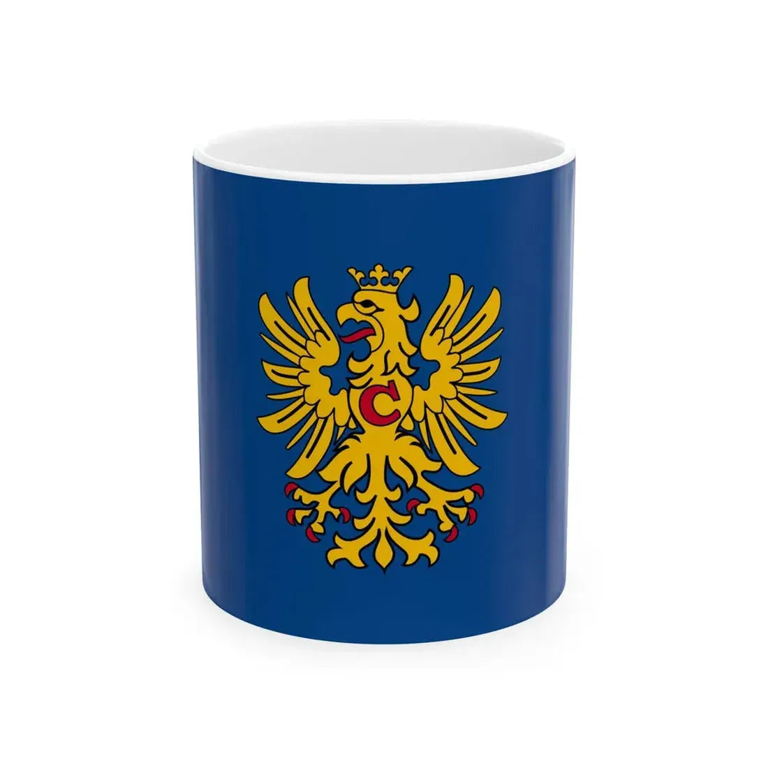 POL powiat cieszynski flag 1999-2011 (Poland) White Coffee Mug 11oz - Go Mug Yourself