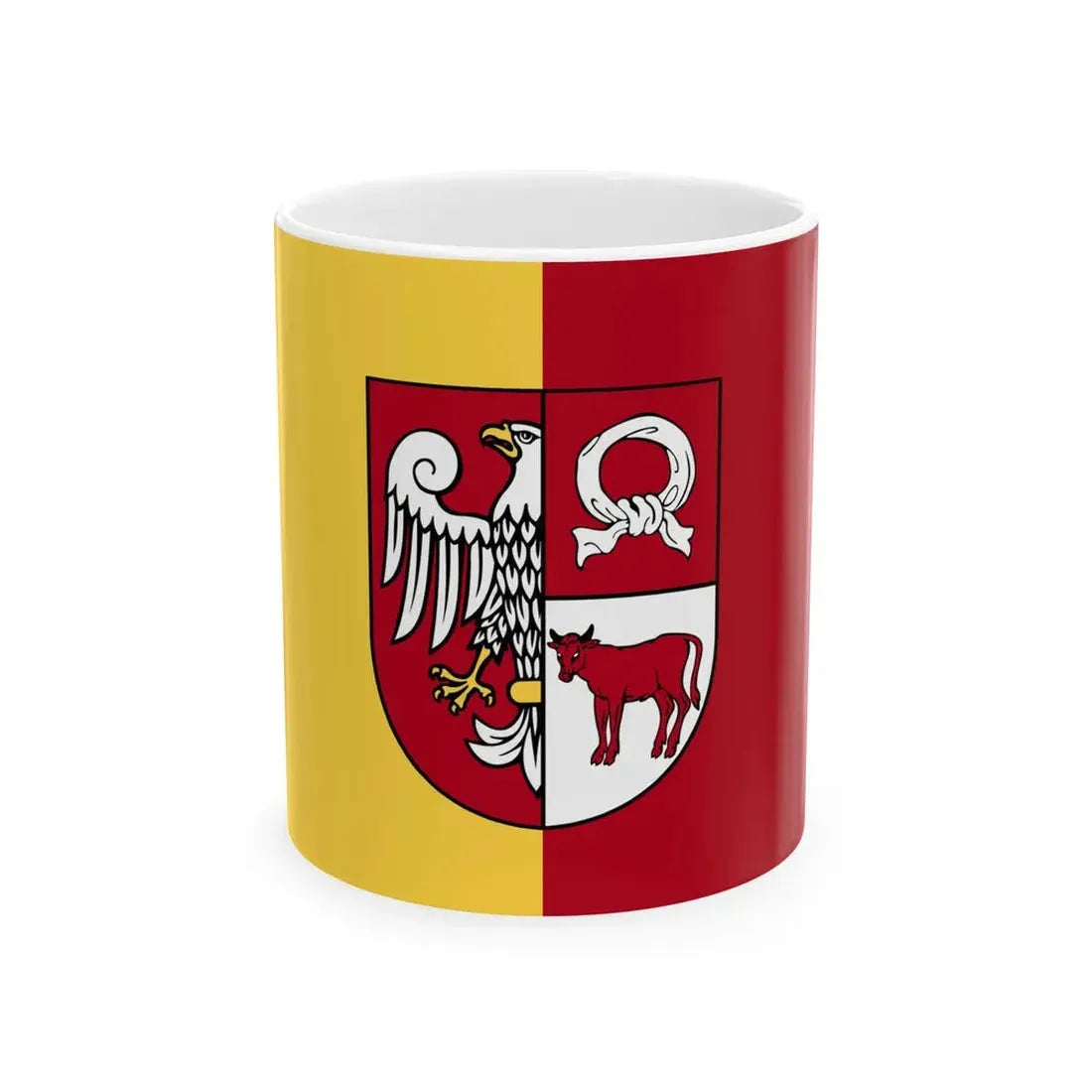 POL powiat czarnkowsko-trzcianecki flag (Poland) White Coffee Mug 11oz - Go Mug Yourself